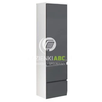 Oristo BRYLANT Słupek łazienkowy 35x141,9x34x5 prawy, grafitowy / biały połysk OR36-SB1D2S-35-5-P