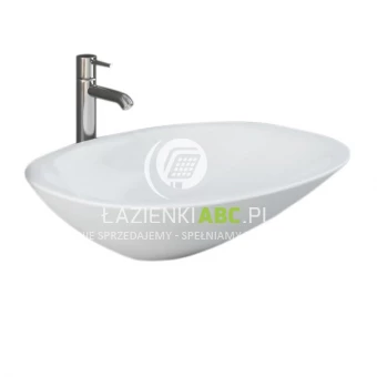 Umywalka nablatowa 54x38 RAK Ceramics MORNING MORCT5400AWHA biały lśniący