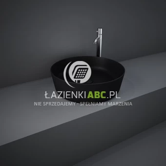 Umywalka nablatowa okrągła 42 cm RAK Ceramics FEELING SLIM FECT4200504A czarny mat