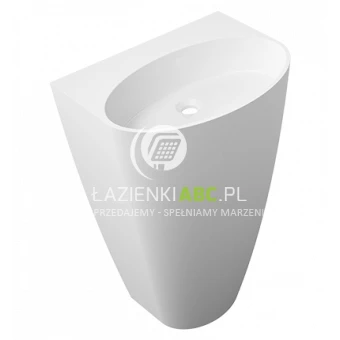 Umywalka wolnostojąca 55 cm bez przelewu i otworu Omnires SIENA UWBO Marble+