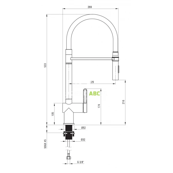 Bateria-kuchenna-z-elastyczna-wylewka-2-funkcje-Deante-MAGNETIC-BRM-N72M-czarny-mat-200158