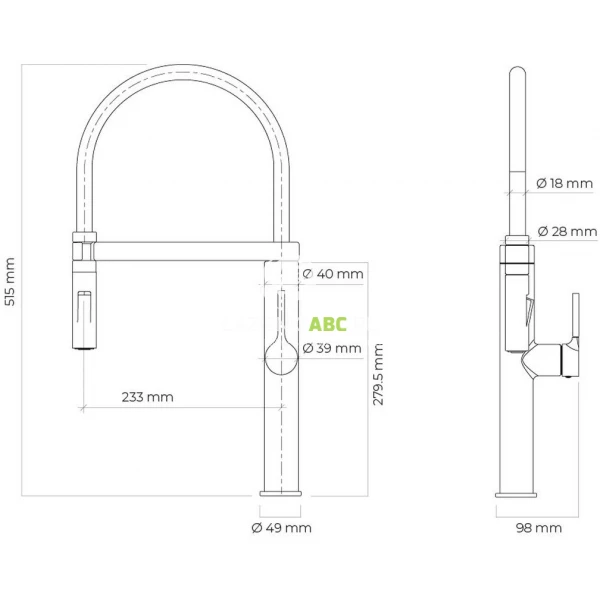 Bateria-kuchenna-z-wyciagana-wylewka-Oltens-BORGA-35207300-czarna-mat-170787