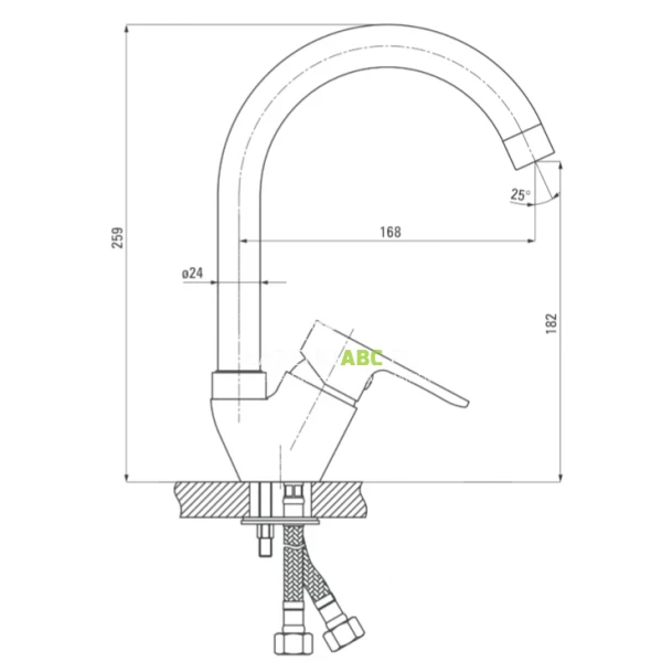 Bateria-kuchenna-z-wylewka-U-Deante-CHABER-BGC-062M-106914