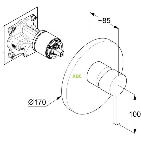 Bateria-prysznicowa-podtynkowa-Kludi-NOVA-FONTE-PURISTIC-206555315-biala-mat-175242