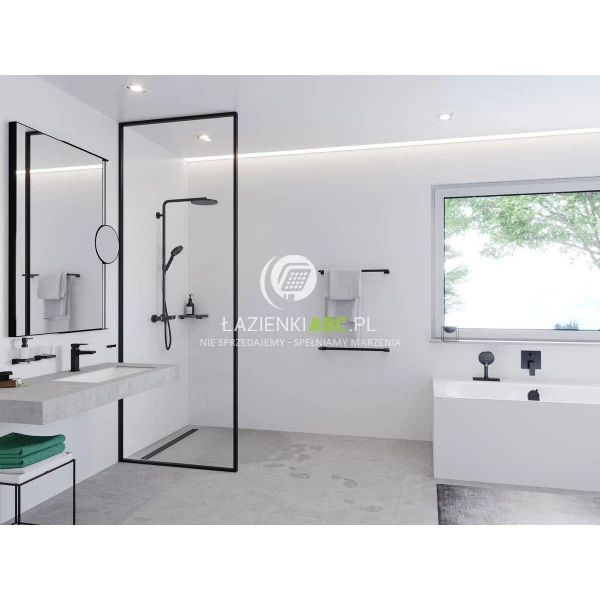 Bateria-umywalkowa-100-korek-klik-klak-metalowy-Hansgrohe-METROPOL-32500340-czarny-chrom-szczotkowany-128721