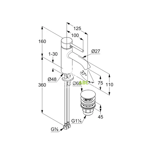 Bateria-umywalkowa-75-korek-Kludi-BOZZ-382660576-115821