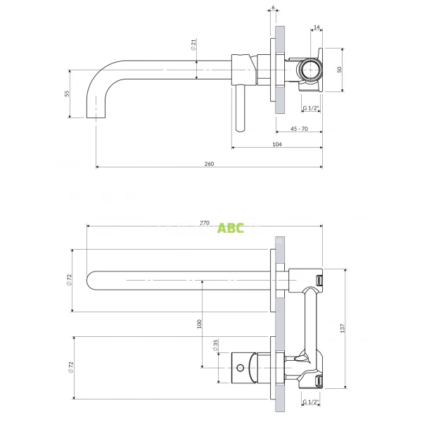 Bateria-umywalkowa-podtynkowa-z-dluga-wylewka-Omnires-Y-Y1215HLCPB-miedz-szczotkowana-188724