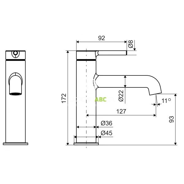 Bateria-umywalkowa-stojaca-Excellent-DELTA-PI-AREX.1211GL-zloty-polysk-225661