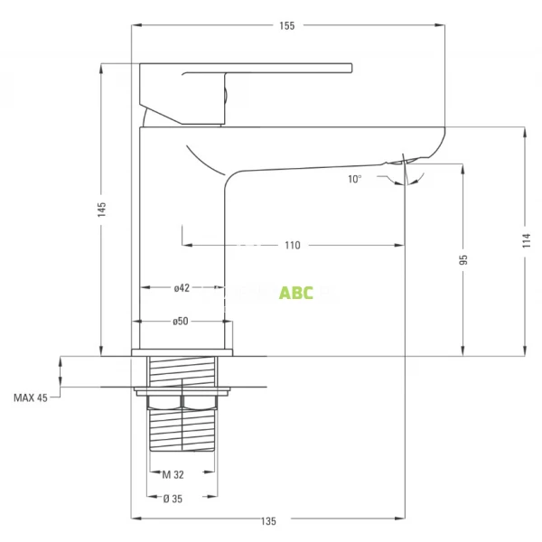 Bateria-umywalkowa-stojaca-niska-korek-klik-klak-Deante-ALPINIA-BGA-021M-wyprzedaz-85408