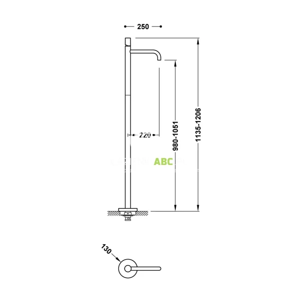 Bateria-umywalkowa-wolnostojaca-uchwyt-walec-Tres-STUDY-EXCLUSIVE-26285306AC-stal-161465