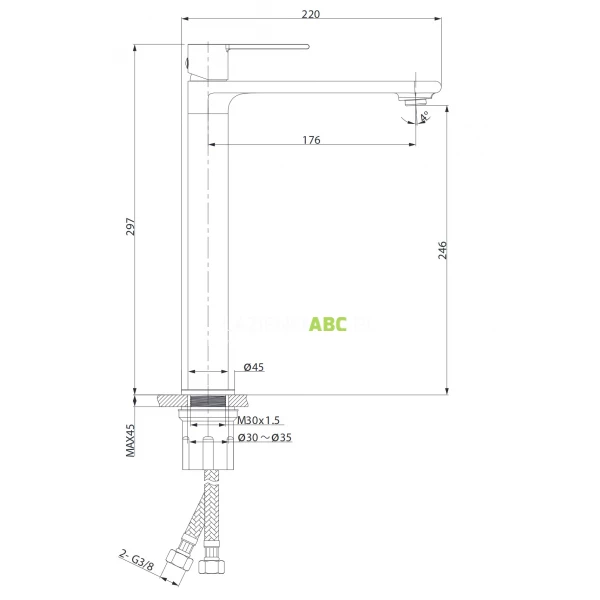 Bateria-umywalkowa-wysoka-Cersanit-VIRGO-S951-590-czarna-156728
