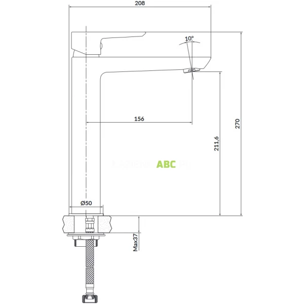 Bateria-umywalkowa-wysoka-korek-metal-Cersanit-MILLE-S951-356-czarna-122184