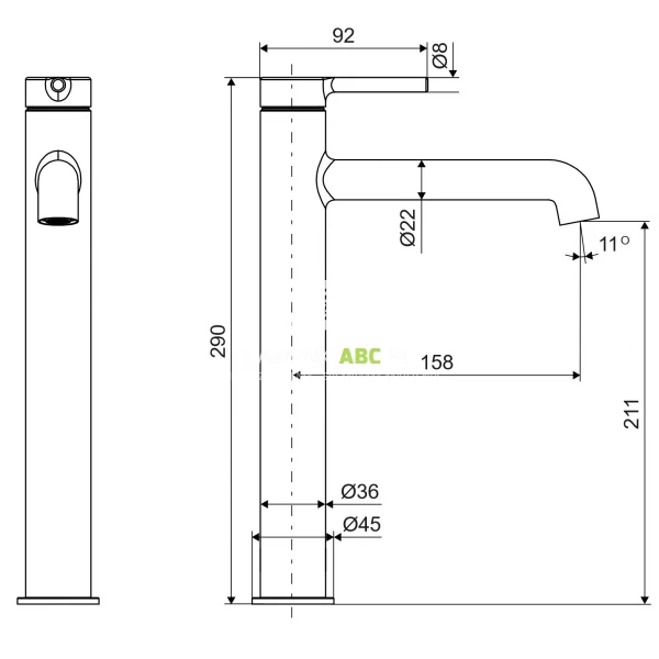 Bateria-umywalkowa-wysoka-stojaca-Excellent-DELTA-PI-AREX.1212BL-czarny-mat-225667
