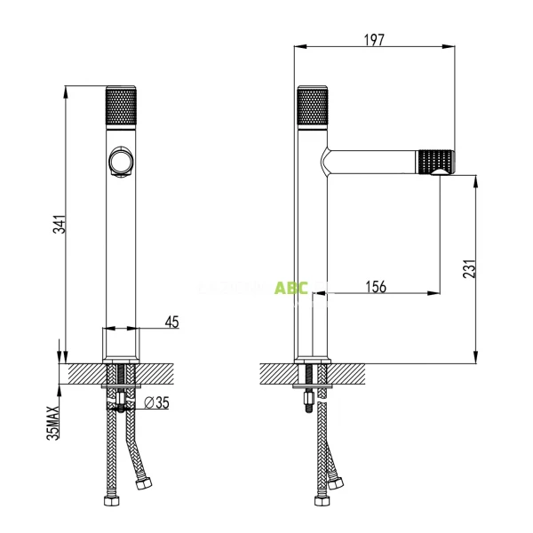 Bateria-umywalkowa-wysoka-z-korkiem-klik-klak-FDesign-ARDESIA-FD1-ARD-2L-25-rozowe-zloto-czarna-wyprzedaz-146990