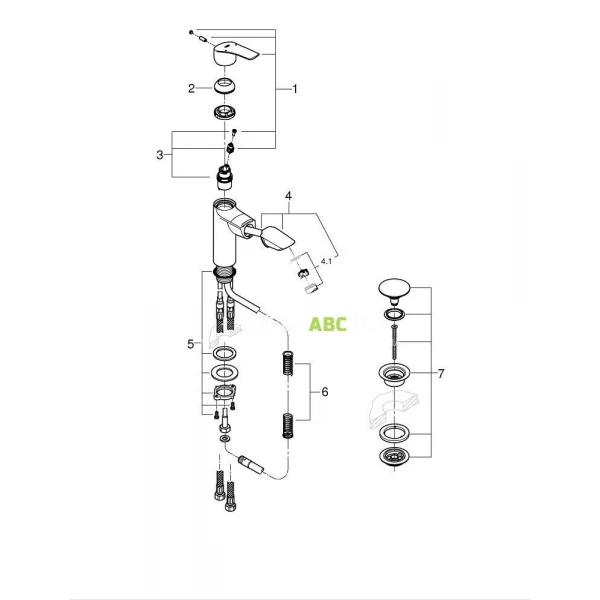 Bateria-umywalkowa-z-wyciagana-wylewka-M-korek-Grohe-EUROSMART-23976003-147757