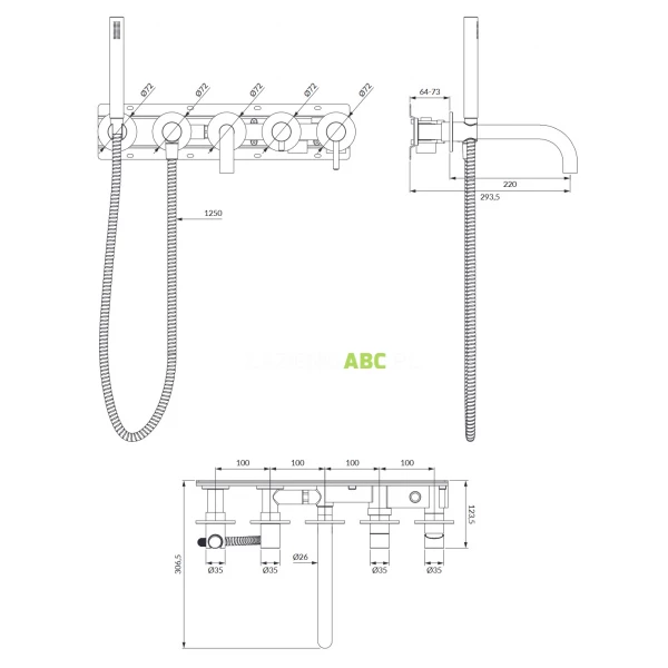 Bateria-wannowa-5-otworowa-podtynkowa-Omnires-Y-Y1237-1CPB-miedz-szczotkowana-160053