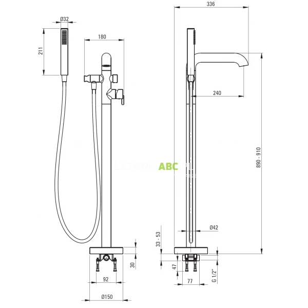 Bateria-wannowa-wolnostojaca-Deante-SILIA-BQS-C17M-braz-szczotkowany-195486