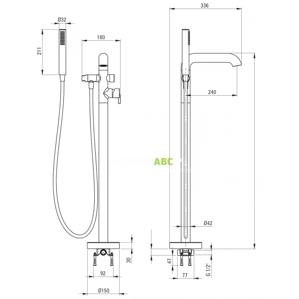 Bateria-wannowa-wolnostojaca-Deante-SILIA-BQS-F17M-stal-szczotkowana-168806