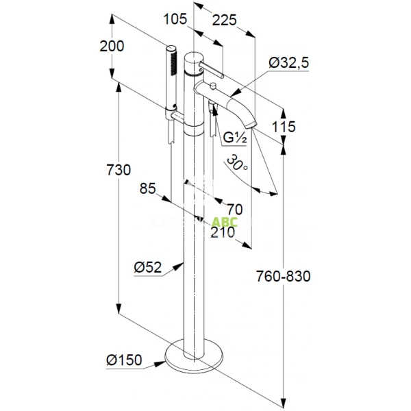 Bateria-wannowa-wolnostojaca-Kludi-BOZZ-385903976-czarna-129238