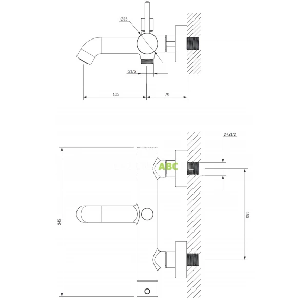 Bateria-wannowa-z-zestawem-prysznicowym-Omnires-Y-Y1231CPB-miedz-szczotkowana-160052