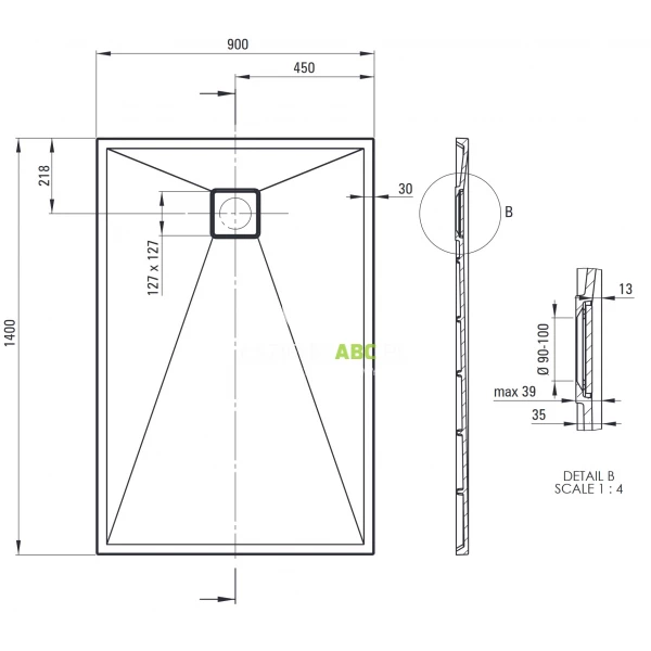 Brodzik-granitowy-prostokatny-140x90-Deante-CORREO-NERO-KQR-N47B-156924