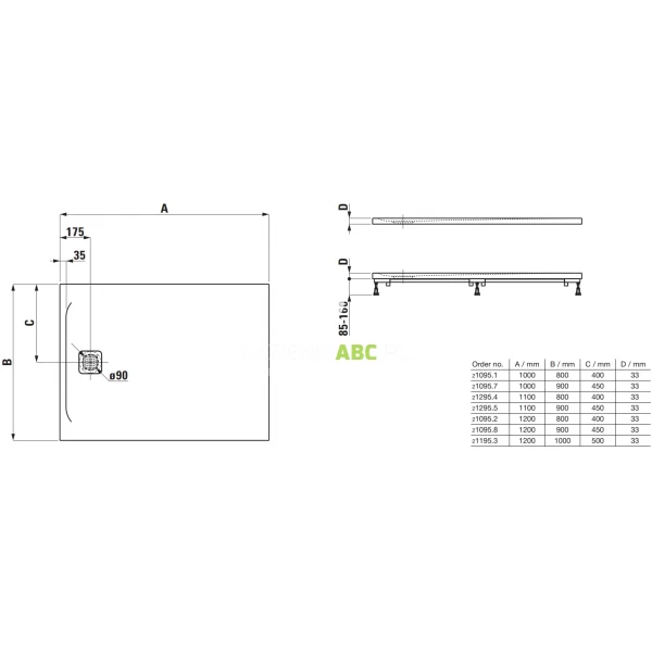 Brodzik-prostokatny-100x90-Laufen-PRO-H2109570770001-jasny-szary-105951