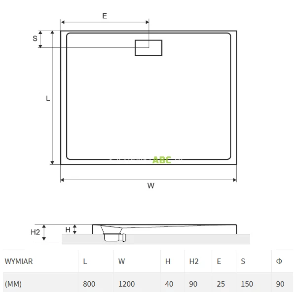 Brodzik-prostokatny-120x80-niski-Excellent-ZERO-BREX.1203.120.080.WHN-95578
