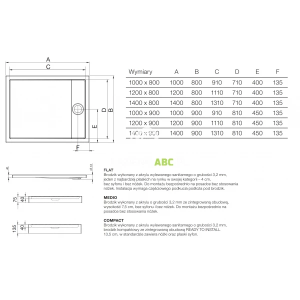 Brodzik-prostokatny-140x90-cm-Roca-GRANADA-MEDIO-A276344000-86330