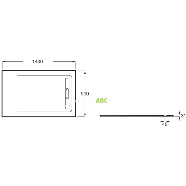 Brodzik-prostokatny-140x90-odplyw-liniowy-Roca-AQUOS-AP60157838401650-bezowy-126188