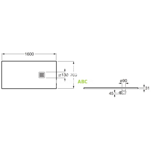 Brodzik-prostokatny-160x70-syfon-Roca-TERRAN-AP1016402BC01630-perlowy-126304