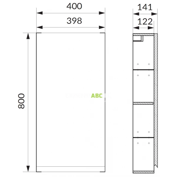 Cersanit-MODUO-Szafka-wiszaca-40-cm-S590-082-antracytowa-mat-169088