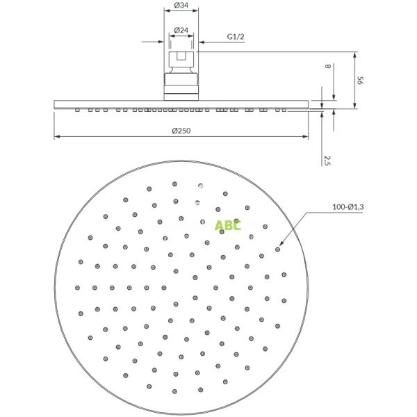 Deszczownica-25-cm-Omnires-SLIMLINE-WG125CGLB-zloto-szczotkowane-120872