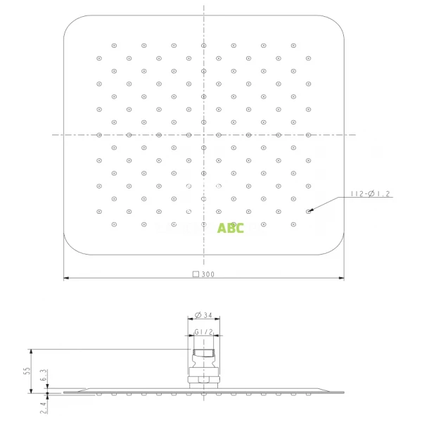 Deszczownica-kwadratowa-30-cm-ze-stali-nierdzewnej-Omnires-ULTRA-SLIMLINE-WGU-230-47483