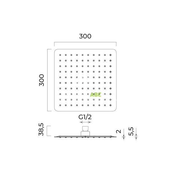 Deszczownica-kwadratowa-z-ramieniem-sciennym-Oltens-VINDEL-36014800-zloty-polysk-128588