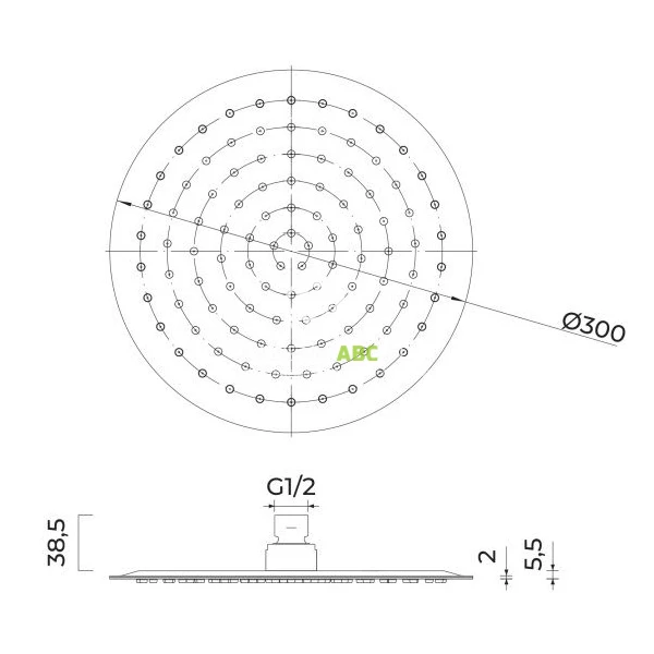 Deszczownica-okragla-30-cm-z-ramieniem-sciennym-Oltens-VINDEL-LAGAN-36012810-zloto-szczotkowane-162947
