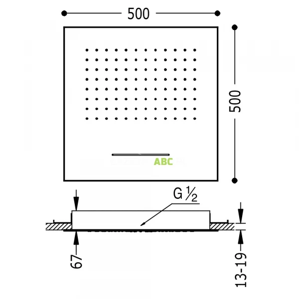 Deszczownica-sufitowa-z-2-rodzajmi-strumieni-kwadratowa-50x50-Tres-BARRAS-Y-DUCHA-EXCL-29995501NM-czarna-mat-140828