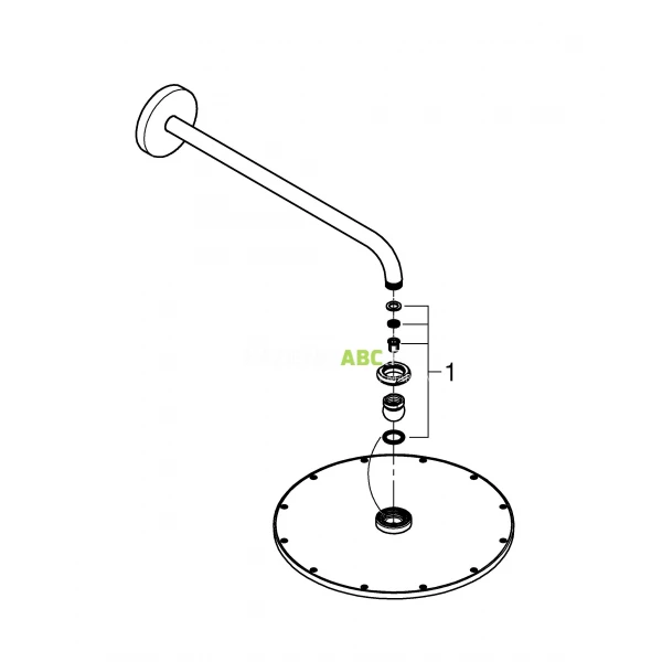 Deszczownica-z-ramieniem-422-mm-1-strumien-okragla-310-mm-Grohe-RAINSHOWER-310-26257000-136308