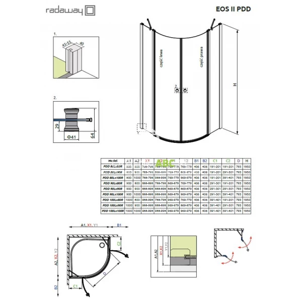 Drzwi-kabiny-polokraglej-90x197-Radaway-EOS-II-PDD-13799471-01L-czesc-lewa-91984