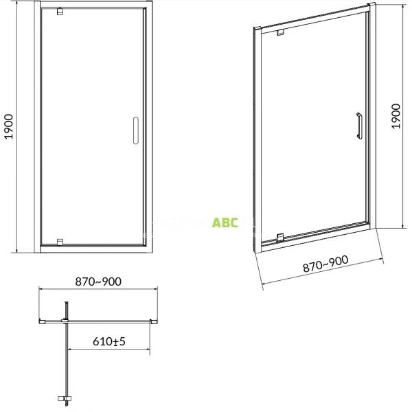 Drzwi-pivot-kabiny-prysznicowej-90x190cm-Cersanit-ARTECO-S157-008-109452
