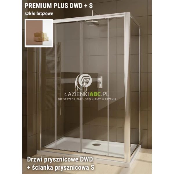 Drzwi-prysznicowe-160x190-Radaway-PREMIUM-PLUS-DWD-33363-01-08N-brazowa-96870
