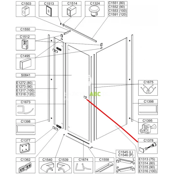 Galka-kompletna-do-kabiny-prysznicowej-Sanplast-FREE-LINE-660-C1378-64754