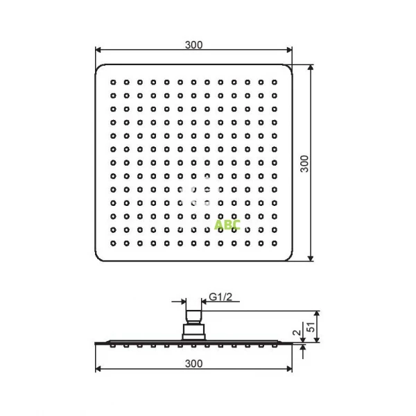 Glowica-prysznicowa-kwadratowa-30x30-Excellent-AREX.3032BL-czarna-119177