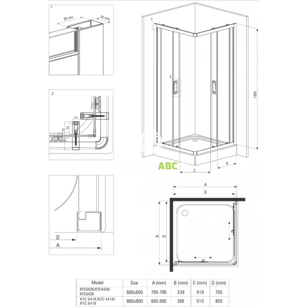 Kabina-kwadratowa-80x80-Deante-FUNKIA-KYC-N42K-czarna-109578