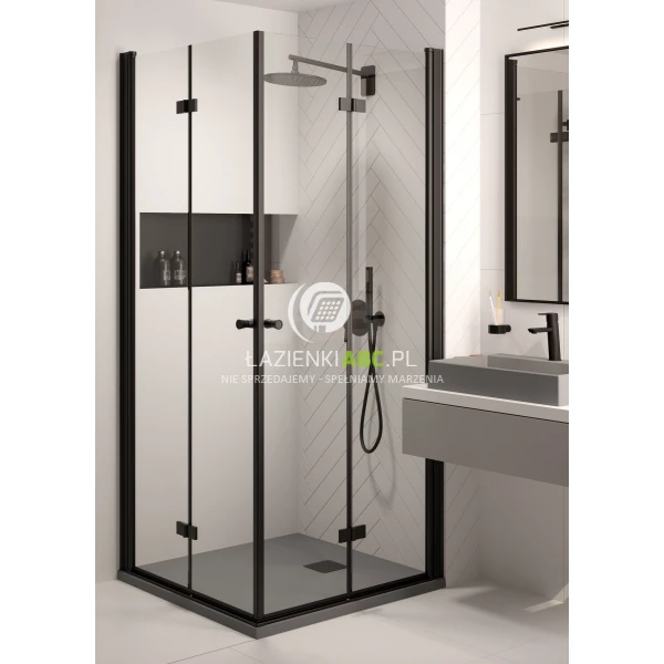 Kabina-kwadratowa-90x90-Deante-KERRIA-PLUS-NERO-KTSXN41P-podwojne-drzwi-skladane-czarny-mat-179978