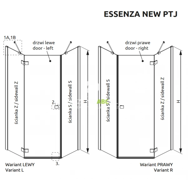 Kabina-pieciokatna-80x90-Radaway-ESSENZA-NEW-PTJ-385010-01-01R-385052-01-01-prawa-124604