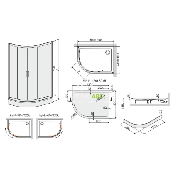 Kabina-polokragla-80x120-cm-komplet-prawa-Sanplast-TX5-602-271-0340-39-231-smW15-90982