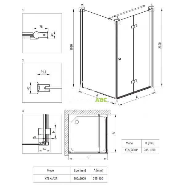 Kabina-prostokatna-100x80-Deante-KERRIA-PLUS-NERO-KTSXN42P-KTS-N30P-scianka-d-skladane-czarny-mat-180272