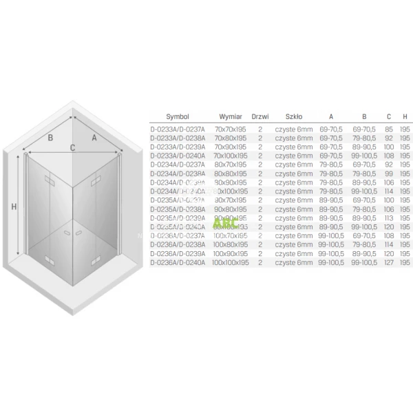 Kabina-prostokatna-80x100x195-New-Trendy-NEW-SOLEO-BLACK-2D-D-0234A-D-0240A-99260