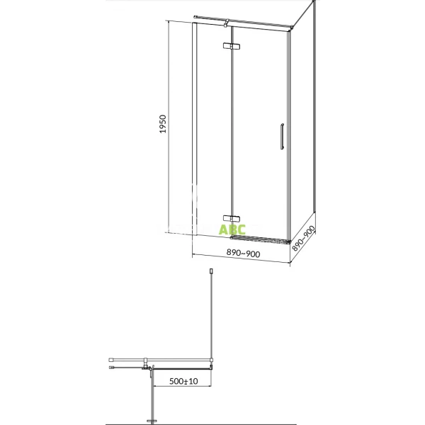 Kabina-prysznicowa-kwadratowa-90x195cm-Cersanit-JOTA-S160-001-lewa-109445