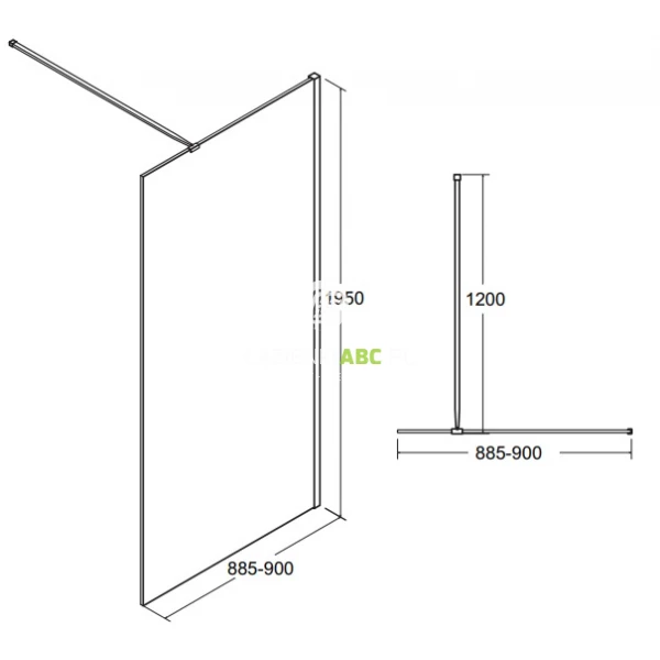 Kabina-prysznicowa-walk-in-90x195-Besco-AVEO-AVB-90-195C-czarna-103911